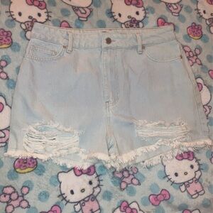 Distressed denim shorts new with tags never worn
